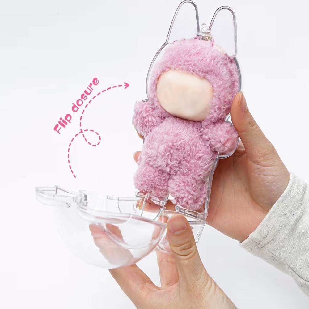 Labubu Clear Figure Display Bag with Keychain - Picture 2 of 5